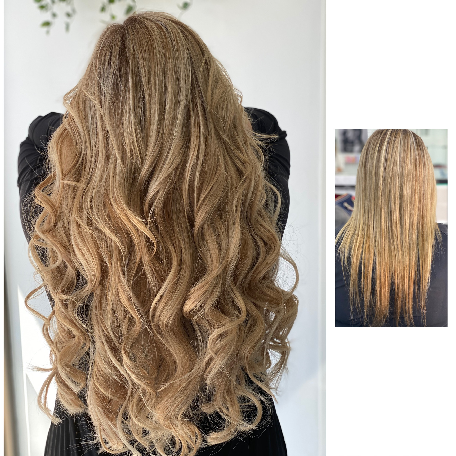 Cabelo longo, encaracolado e loiro